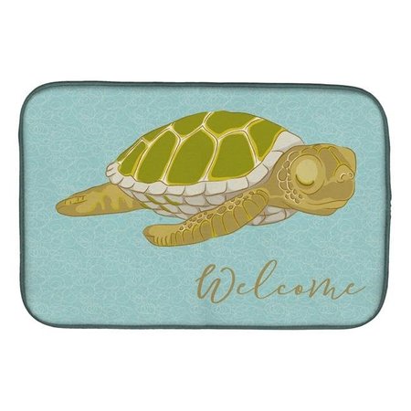 CAROLINES TREASURES Carolines Treasures BB8562DDM Sea Turtle Welcome Dish Drying Mat BB8562DDM